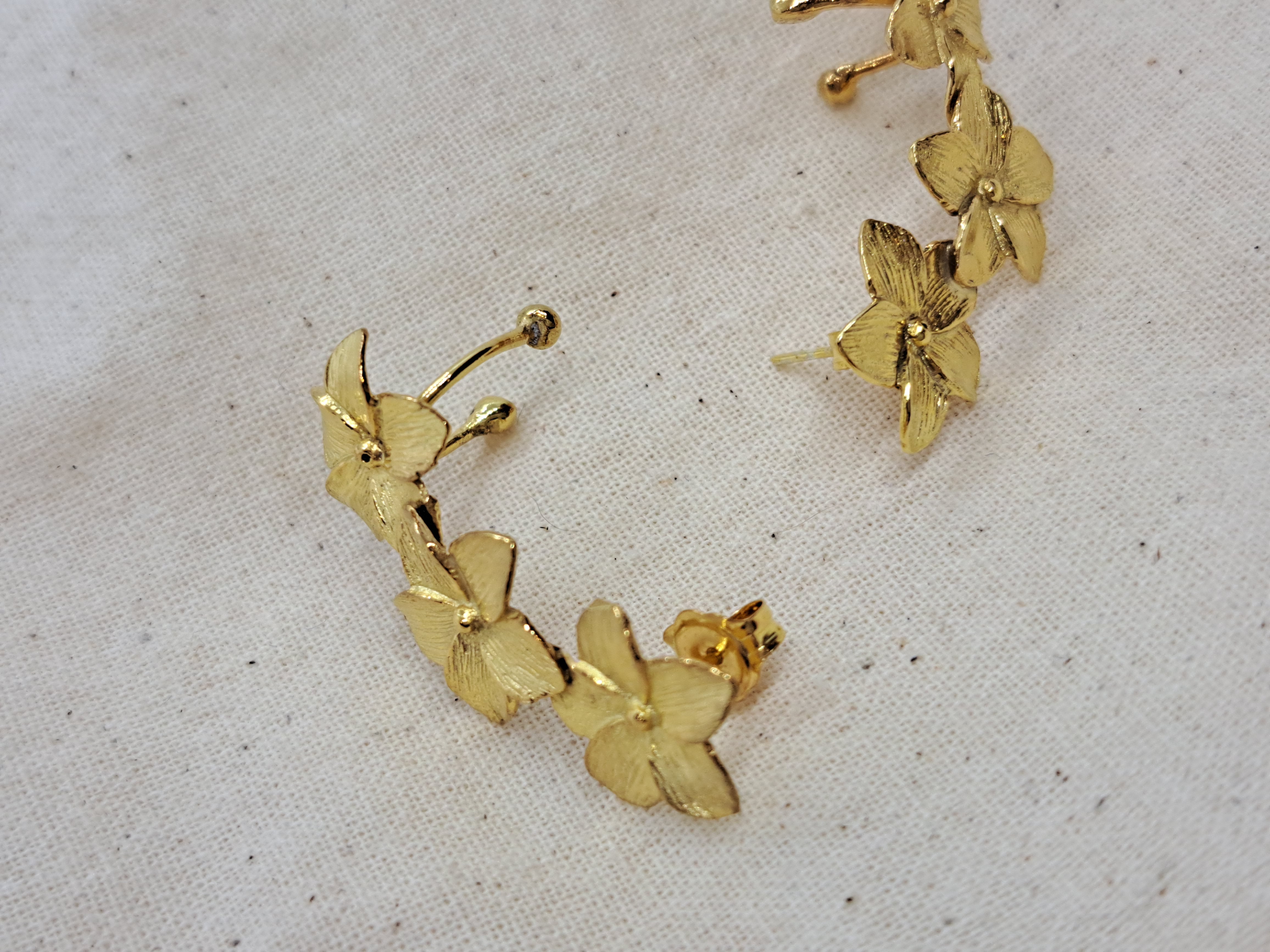 Frangipani earcuffs