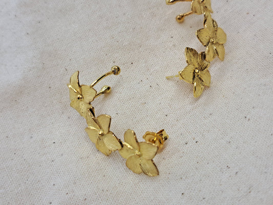 Frangipani earcuffs