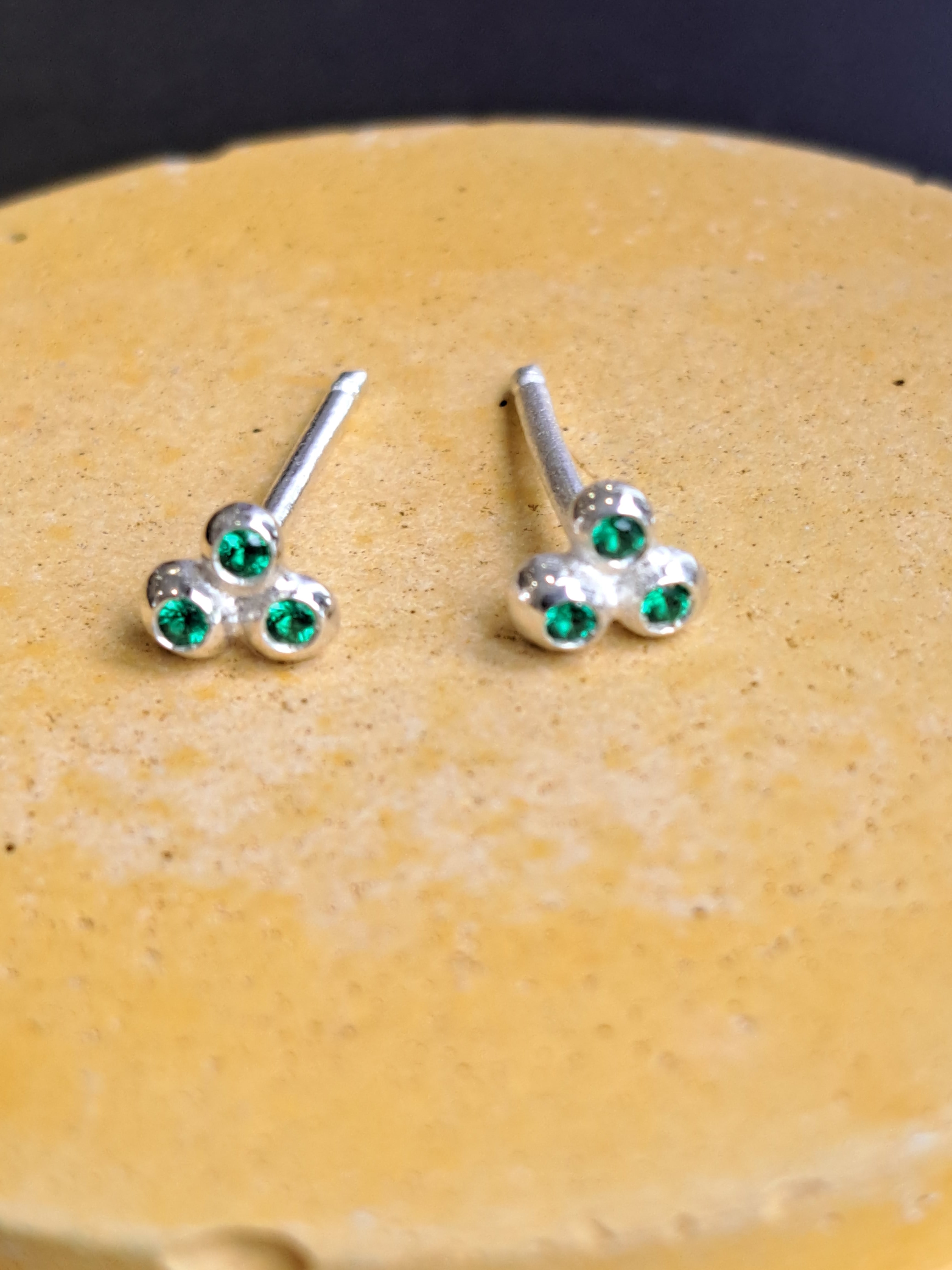 Granite earrings with stones