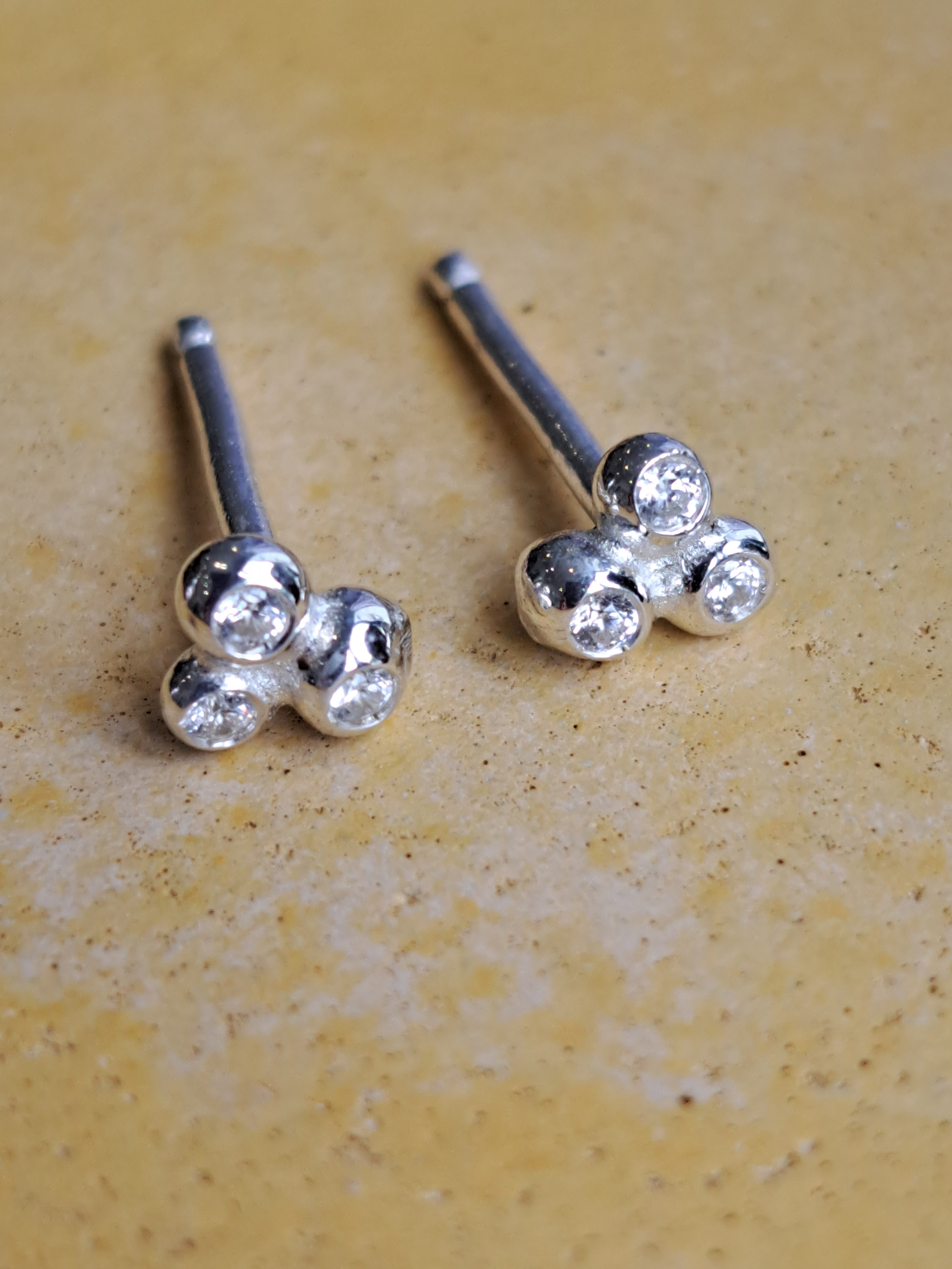 Granite earrings with stones