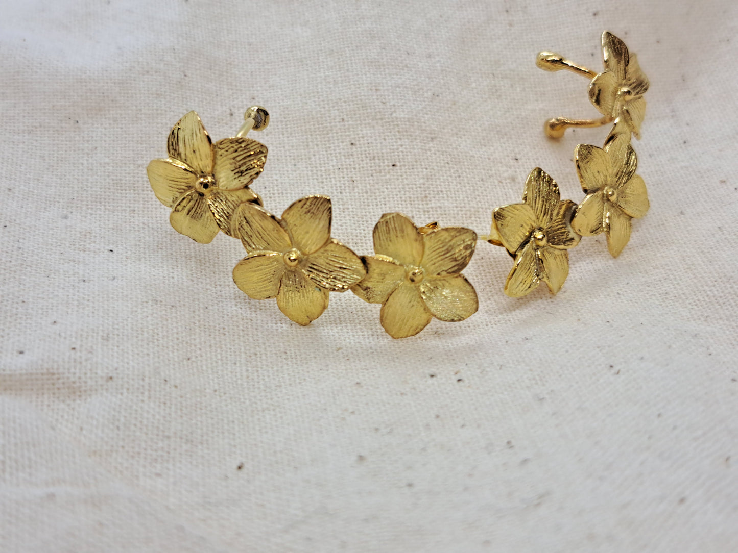 Frangipani earcuffs