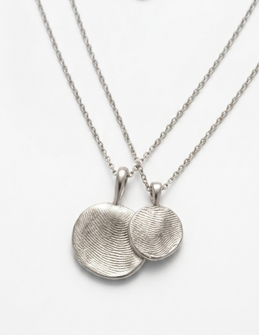 Mini medalha impressão digital